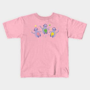 Monster friends listening to music Kids T-Shirt